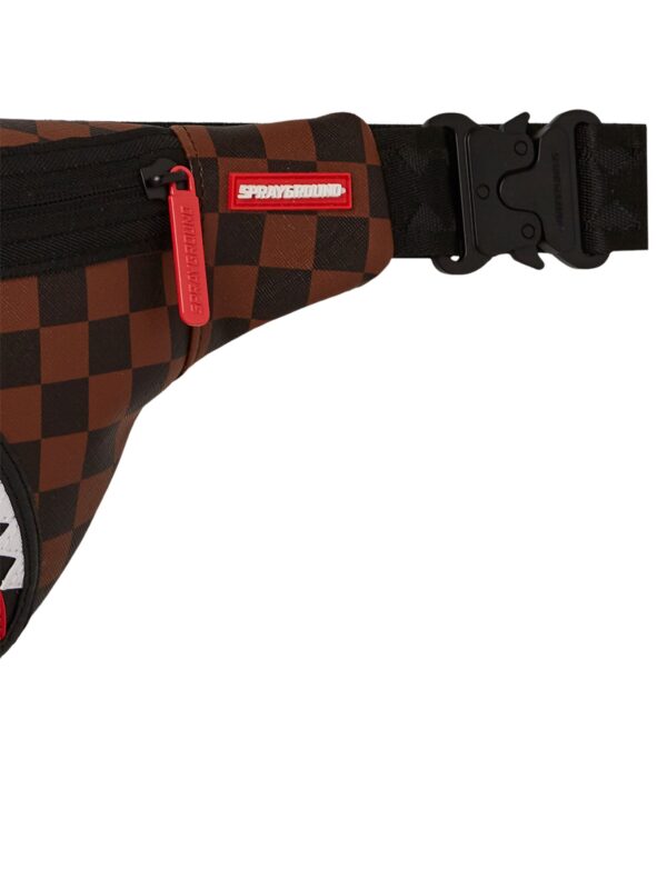 SprayGround B7488 Machine Franchise Crossbody Bag Black/Tan - Image 2