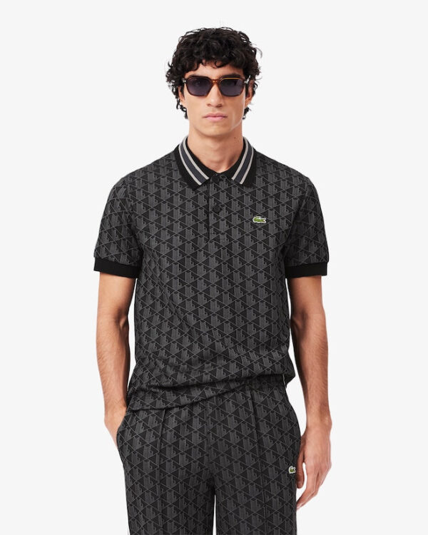 Lacoste DH1417 Polo Shirt 4PC Black/Graphite - Image 3