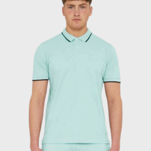 Marshall Artist Tipped S/S Polo Aqua