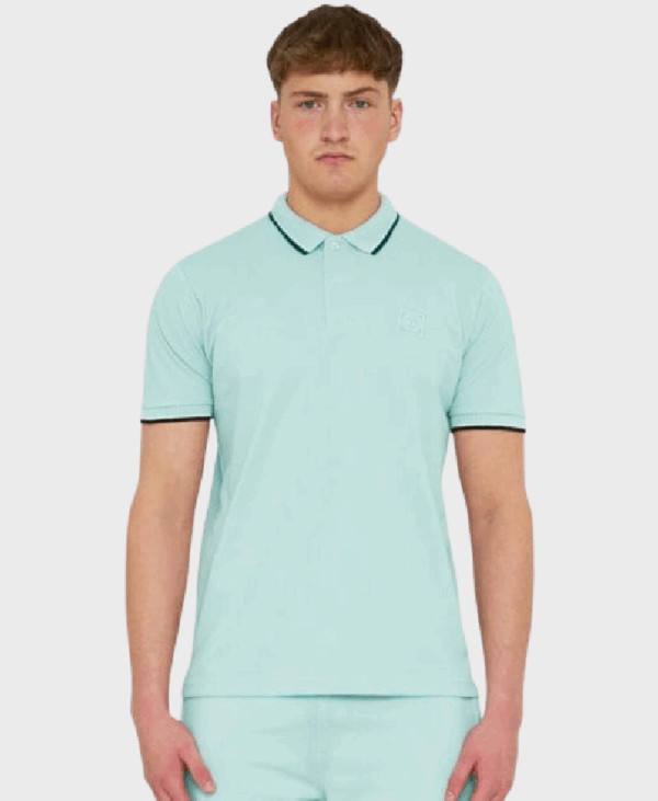 Marshall Artist Tipped S/S Polo Aqua