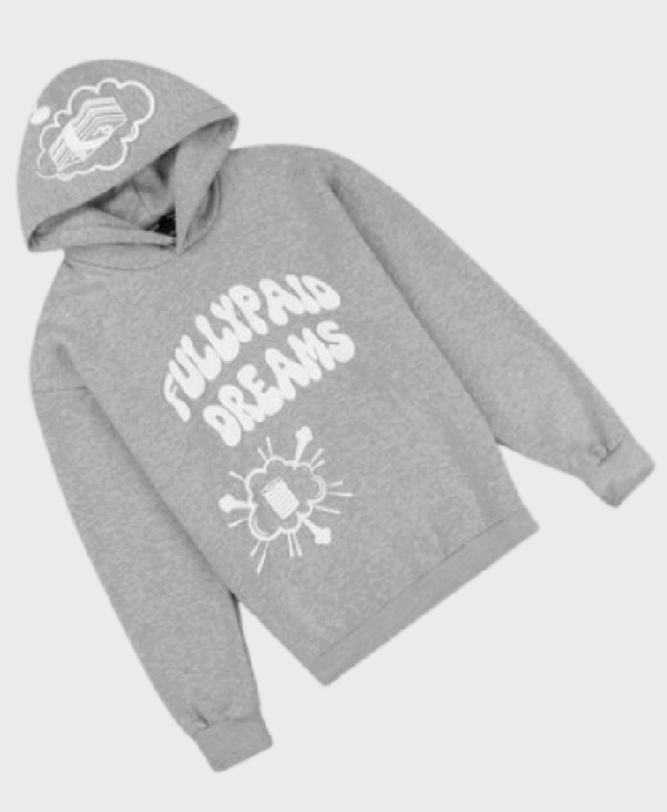 Fully Paid Dreams Hoodie Grey/White