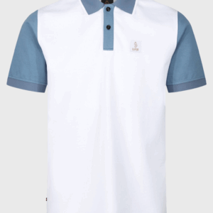 Luke 1977 M741454 Saddleworth Polo White Denim Blue