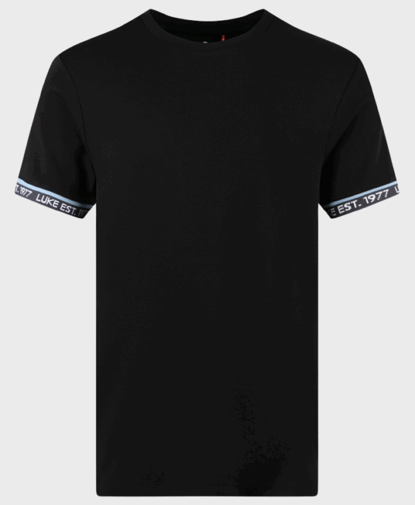 Luke 1977 M800153 Nelson Text Cuff Shirt Black