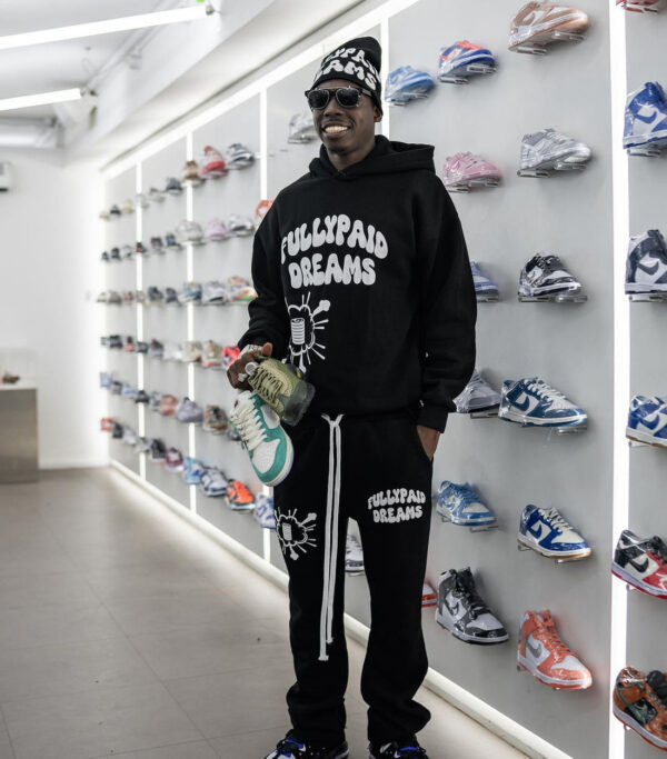 Fully Paid Dreams Hoodie Black/White - Image 2