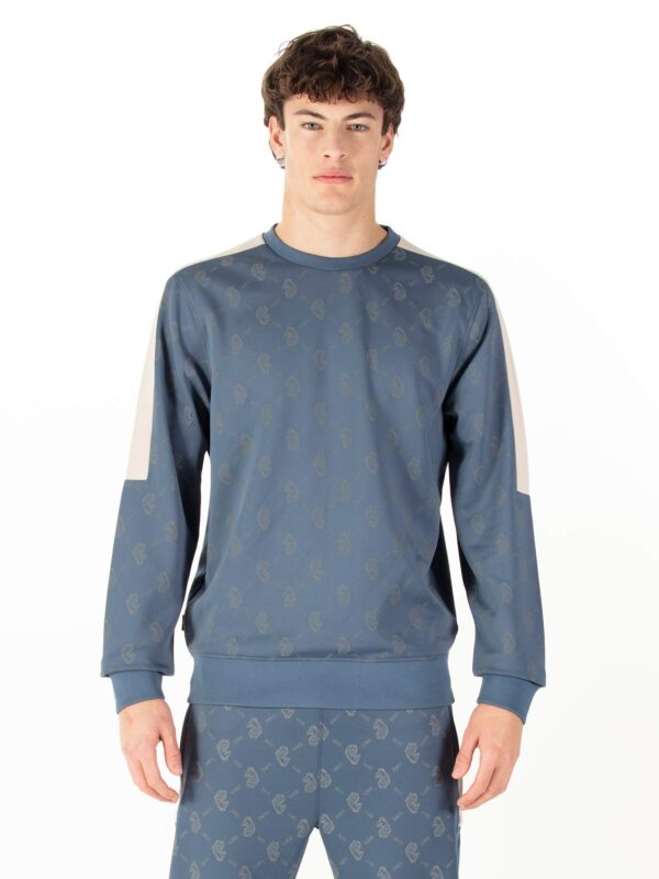 Luke 1977 M620373 Gazzas Tears Sweatshirt Denim Blue - Image 2