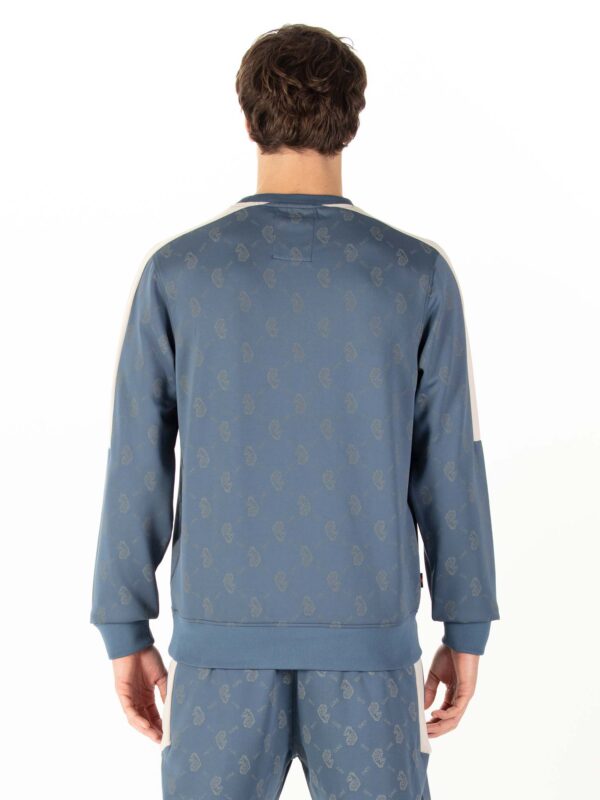 Luke 1977 M620373 Gazzas Tears Sweatshirt Denim Blue - Image 3