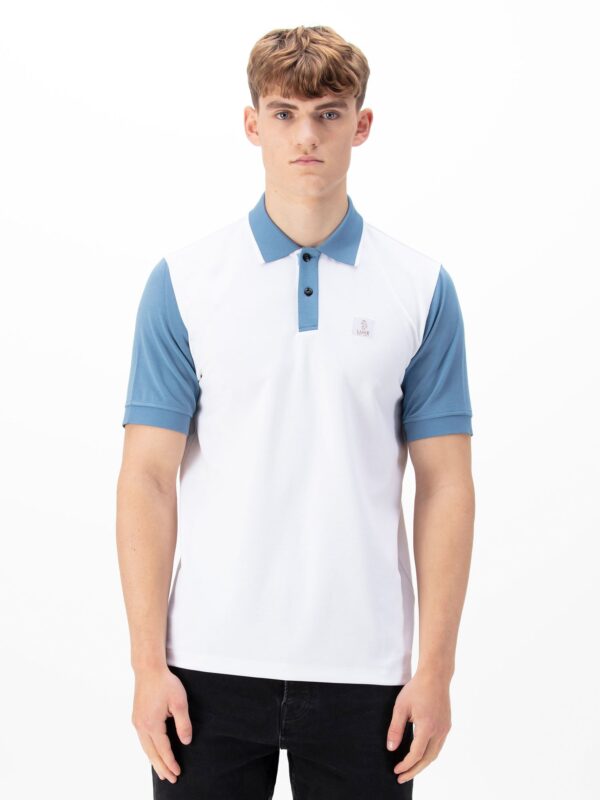 Luke 1977 M741454 Saddleworth Polo White Denim Blue - Image 2