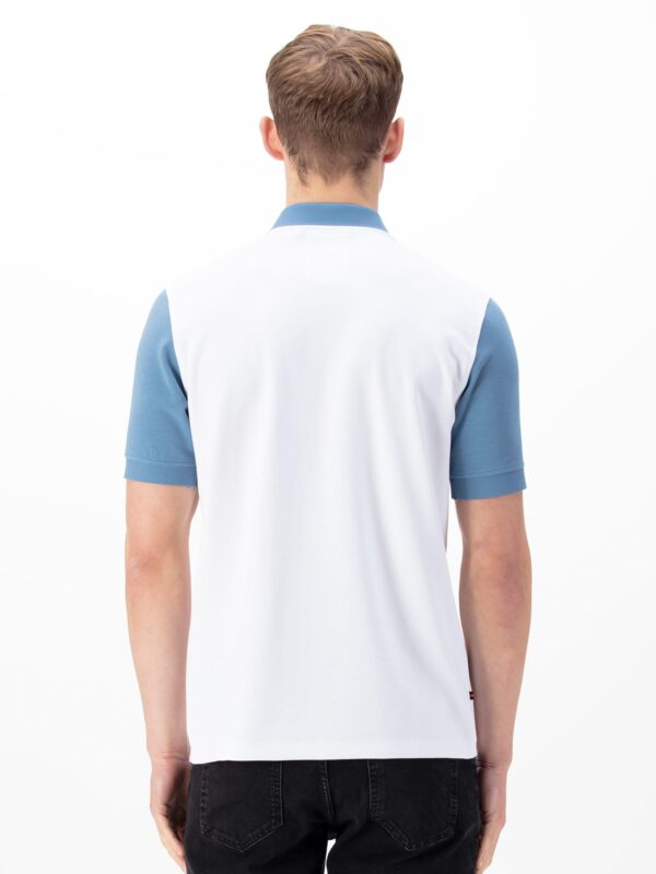 Luke 1977 M741454 Saddleworth Polo White Denim Blue - Image 3