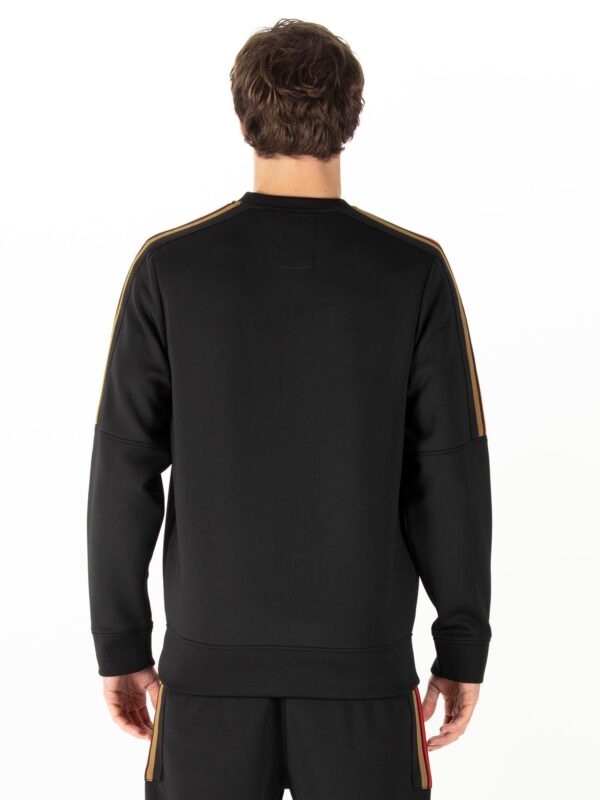 Luke 1977 M790357 Daintree Colour Block Sweatshirt Black - Image 3