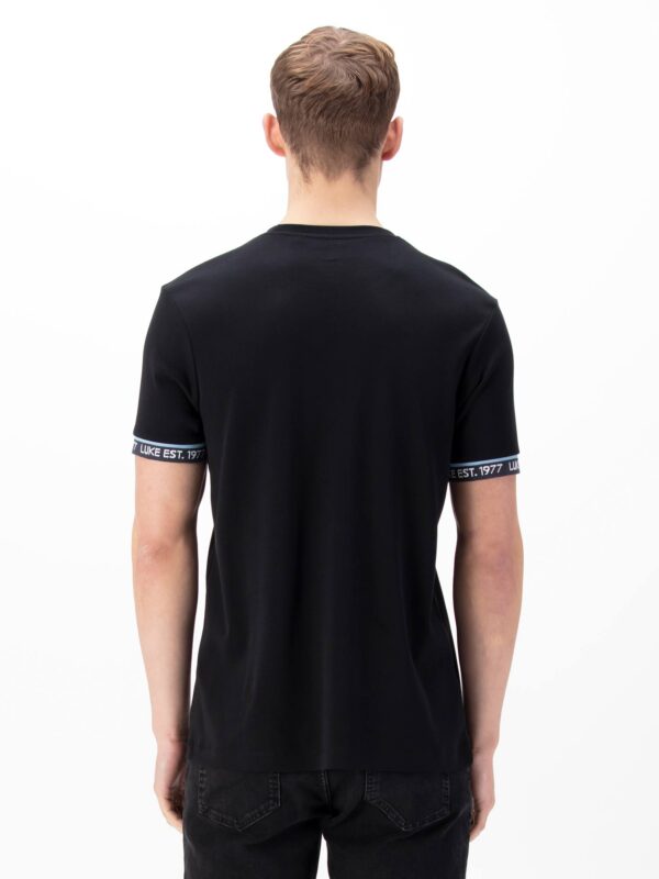 Luke 1977 M800153 Nelson Text Cuff Shirt Black - Image 3