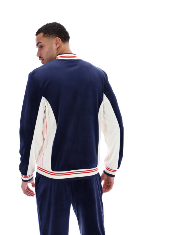 Fila Miguel Velour Track Top 411 Fila Navy/Gardenia/Fila Red - Image 3
