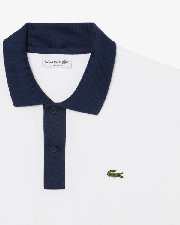 Lacoste PH9879 Polo Shirt 522 White/Navy Blue - Image 2