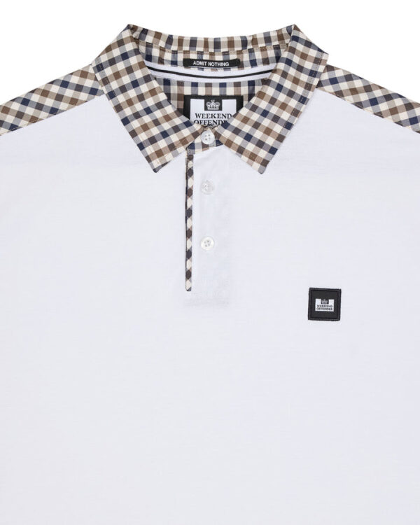 Weekend Offender Costa Polo White/MidHouseCheck - Image 4