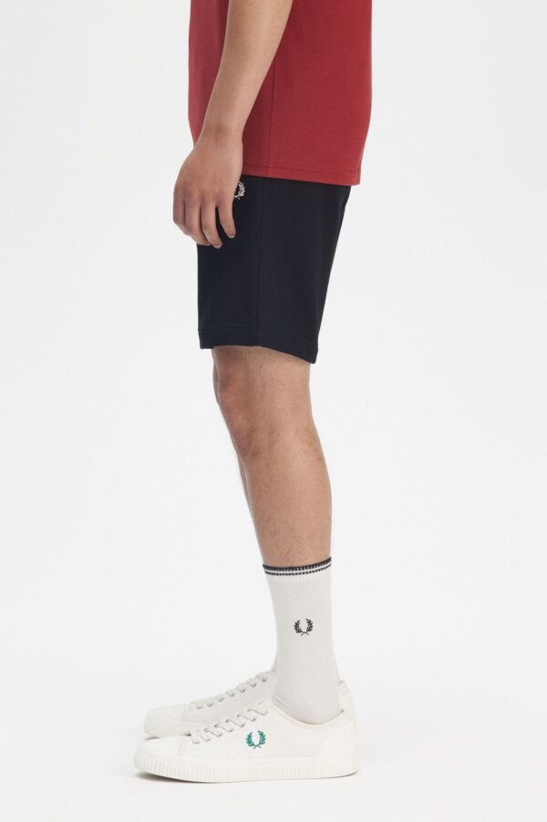 Fred Perry S8505 Classic Sweat Short 102 Black - Image 4